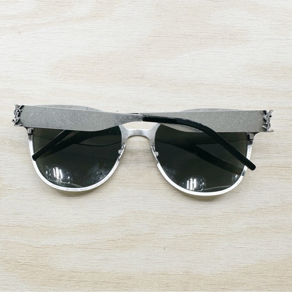 New YSL Saint Laurent Authentic Silver Metal Sunglasses main image 4